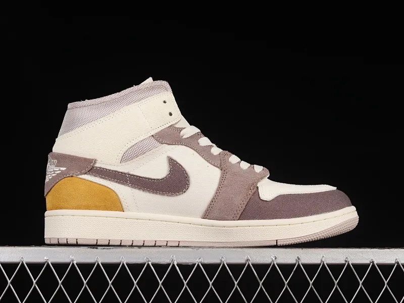 All categories Air Jordan Jordan series basketball shoes Air Jordan 1 Mid Air Jordan 1 Mid "Craft Sail" AJ1 Joe 1 brown gray China basketball shoes DM9652-102